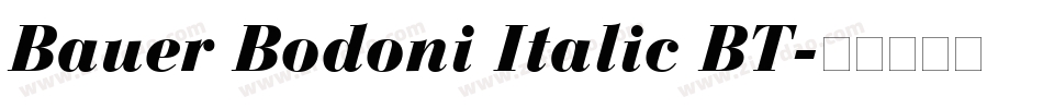 Bauer Bodoni Italic BT字体转换